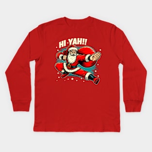 Kung Fu Santa Kids Long Sleeve T-Shirt